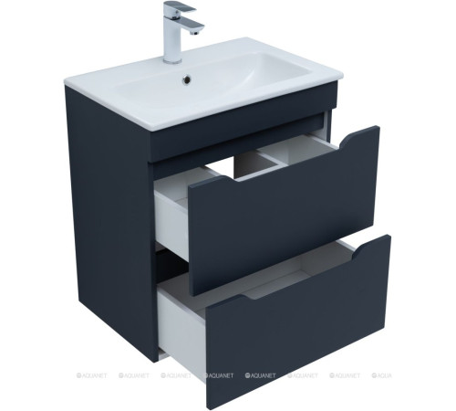 Тумба с раковиной Aquanet Практика 60 2 ящика маренго 00332509