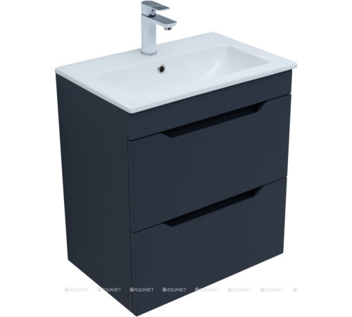 Тумба с раковиной Aquanet Практика 60 2 ящика маренго 00332509