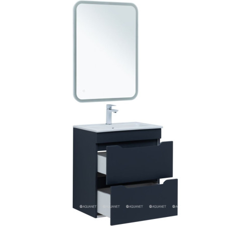 Тумба с раковиной Aquanet Практика 60 2 ящика маренго 00332509