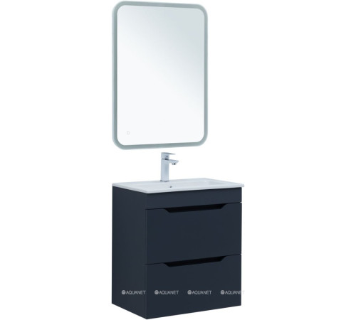 Тумба с раковиной Aquanet Практика 60 2 ящика маренго 00332509