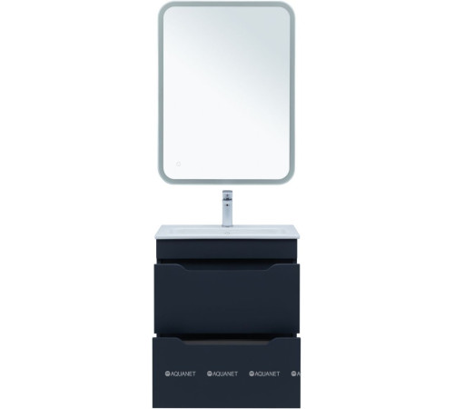 Тумба с раковиной Aquanet Практика 60 2 ящика маренго 00332509