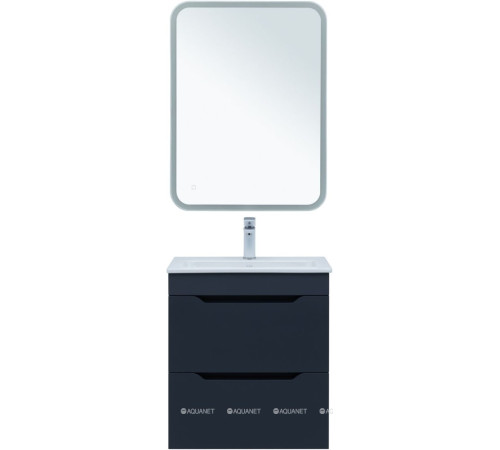 Тумба с раковиной Aquanet Практика 60 2 ящика маренго 00332509