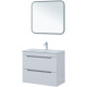 Тумба с раковиной Aquanet Практика 80 2 ящика белый глянец 00354989