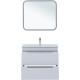 Тумба с раковиной Aquanet Практика 80 2 ящика белый глянец 00354989