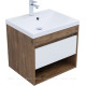 Тумба с раковиной Aquanet Тренд 58 дуб рустикальный/белый сатин 00345809
