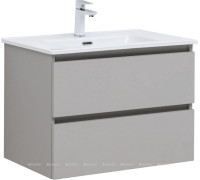 Тумба с раковиной Aquanet Вега 2.0 70 бежевая 2 ящика с раковиной Flat 00344775