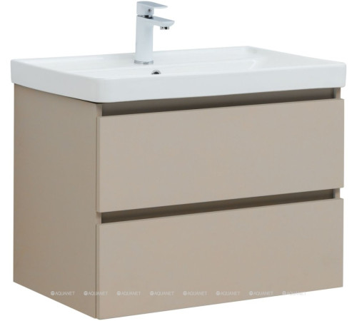 Тумба с раковиной Aquanet Вега 2.0 70 бежевая 2 ящика с раковиной Ирис 00344755