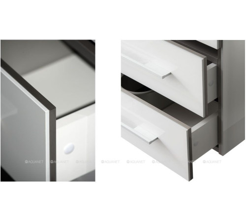 Тумба с раковиной Aquanet Верона 100 напольная 3 ящика белый 00287663