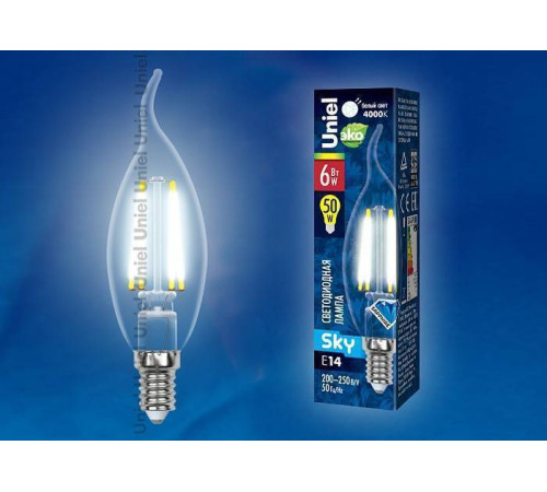 Лампа светодиодная Uniel CL PLS02WH E14 6Вт 4000K UL-00001374