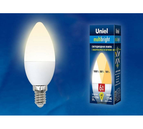 Лампа светодиодная Uniel MB PLM11WH E14 6Вт 3000K UL-00002373