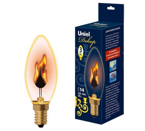 Лампа накаливания Uniel E14 3Вт K UL-00002981