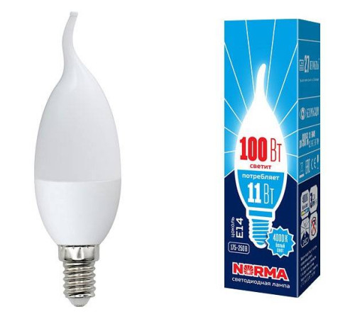 Лампа светодиодная Volpe E14 11Вт 4000K UL-00003816