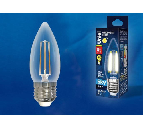 Лампа светодиодная Uniel E27 9Вт 3000K UL-00005162