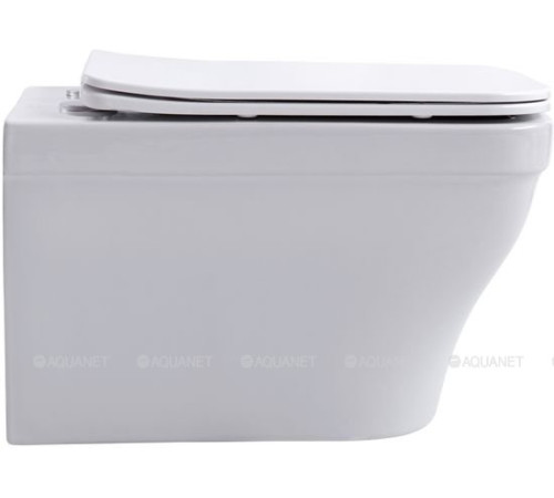 Унитаз подвесной Aquanet Elegant W с сиденьем Slim Soft Close безободковый 00280960