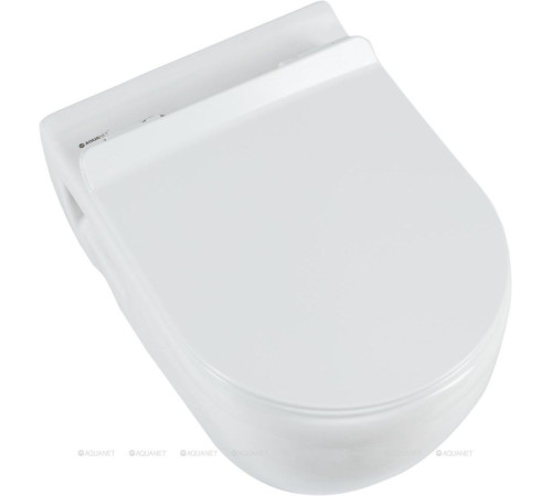 Унитаз подвесной Aquanet Glide-W Rimless с сиденьем Soft Close Slim Glide-W