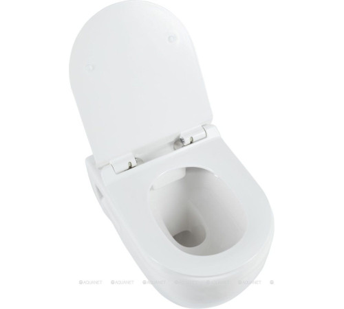 Унитаз подвесной Aquanet Glide-W Rimless с сиденьем Soft Close Slim Glide-W