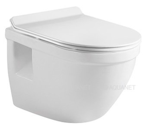 Унитаз подвесной Aquanet Glide-W Rimless с сиденьем Soft Close Slim Glide-W