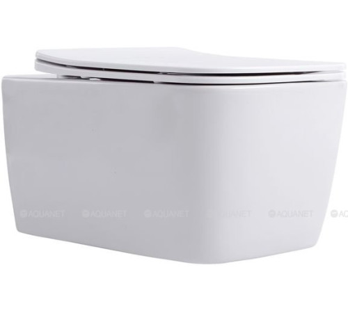 Унитаз подвесной Aquanet Tavr 2.0 W безободковый с сиденьем Soft Close 00243545