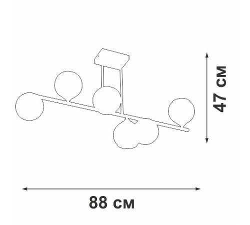 Люстра на штанге Vitaluce V2046-1/6PL