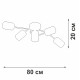 Потолочная люстра Vitaluce V2048 V2048-1/5PL