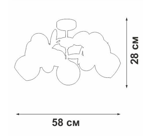 Люстра на штанге Vitaluce V2058 V2058-0/5PL