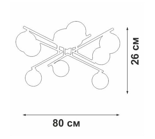 Потолочная люстра Vitaluce V2569 V2569-1/8PL