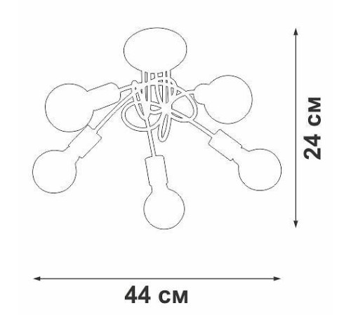 Люстра на штанге Vitaluce V3727 V3727-0/5PL