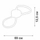 Накладной светильник Vitaluce V3779 V3779-1/1PL