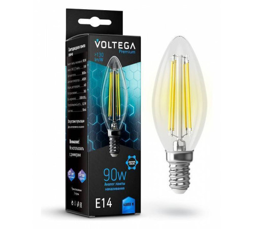 Лампа светодиодная Voltega Candle 9W Graphene 7135