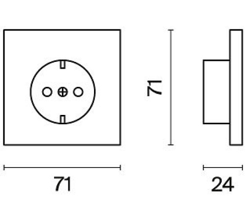 Накладка для розетки с заземлением и со шторками Voltum S70 VLS000706