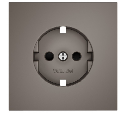 Накладка для розетки с заземлением и со шторками Voltum S70 VLS000714