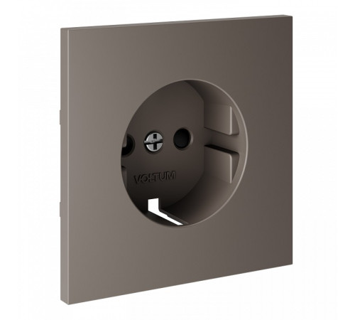 Накладка для розетки с заземлением и со шторками Voltum S70 VLS000714
