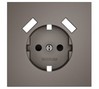 Накладка для розетки с заземлением и со шторками и 2хUSB type A Voltum S70 VLS000914