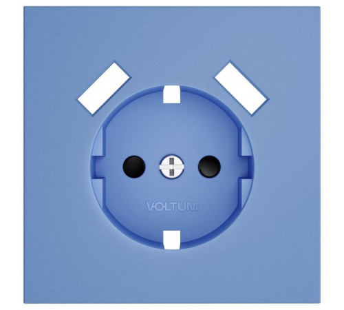 Накладка для розетки с заземлением и со шторками и 2хUSB type A Voltum S70 VLS000915