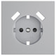 Накладка для розетки с заземлением и со шторками и 2хUSB type A Voltum S70 VLS000916