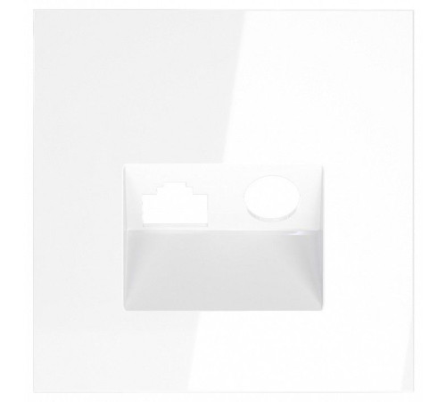 Накладка для ТВ-розетки и RJ-11 или RJ-45 Voltum S70 VLS002701