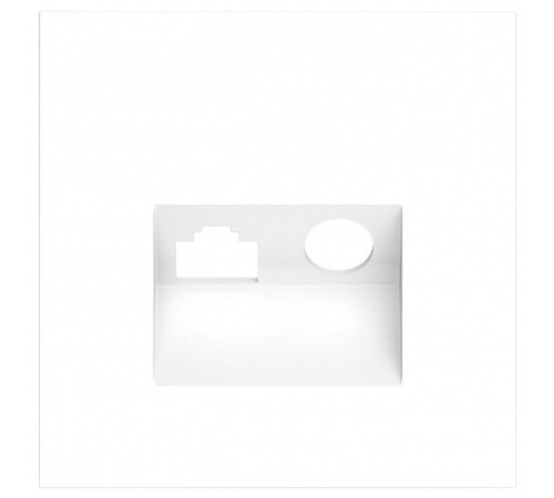 Накладка для ТВ-розетки и RJ-11 или RJ-45 Voltum S70 VLS002702