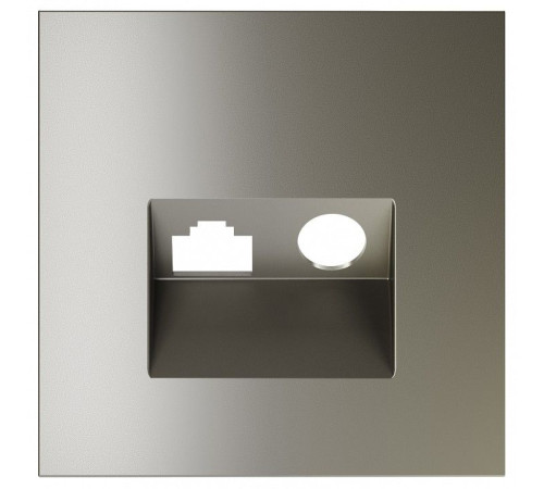 Накладка для ТВ-розетки и RJ-11 или RJ-45 Voltum S70 VLS002704