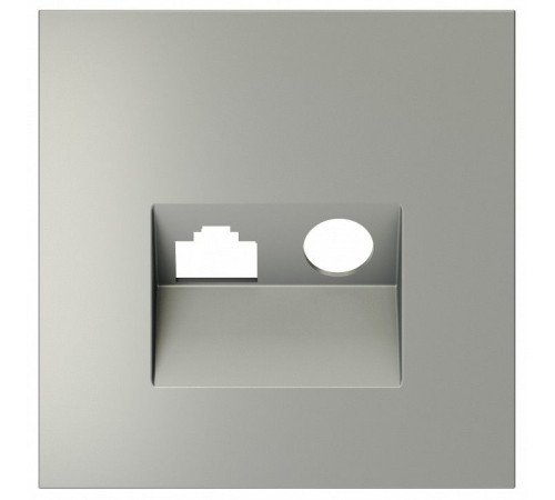 Накладка для ТВ-розетки и RJ-11 или RJ-45 Voltum S70 VLS002705