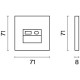 Накладка для ТВ-розетки и RJ-11 или RJ-45 Voltum S70 VLS002706