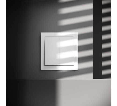 Выключатель двухклавишный без рамки Voltum S70 VLS020102