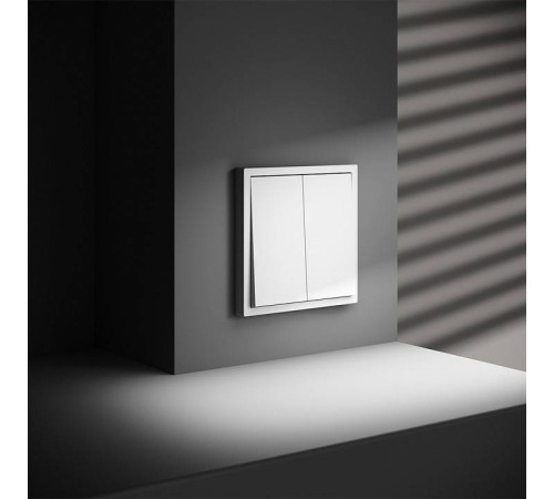 Выключатель двухклавишный без рамки Voltum S70 VLS020102