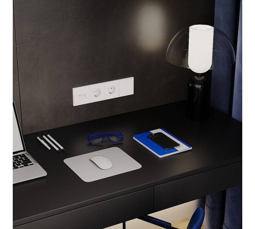 Выключатель двухклавишный без рамки Voltum S70 VLS020102