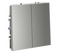 Выключатель двухклавишный без рамки Voltum S70 VLS020105