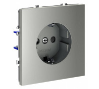 Розетка с заземлением и со шторкой, без рамки Voltum S70 VLS040205