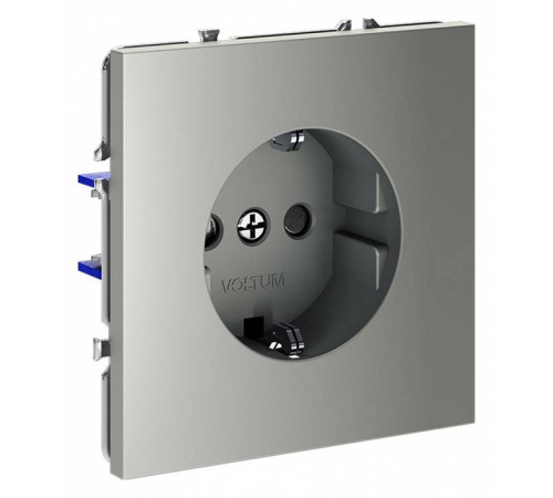 Розетка с заземлением и со шторкой, без рамки Voltum S70 VLS040205