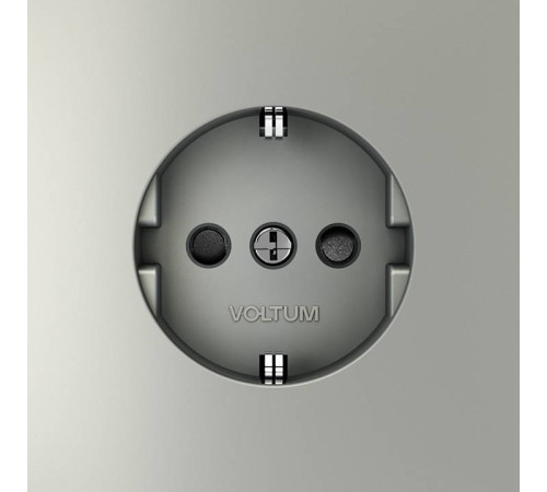 Розетка с заземлением и со шторкой, без рамки Voltum S70 VLS040205