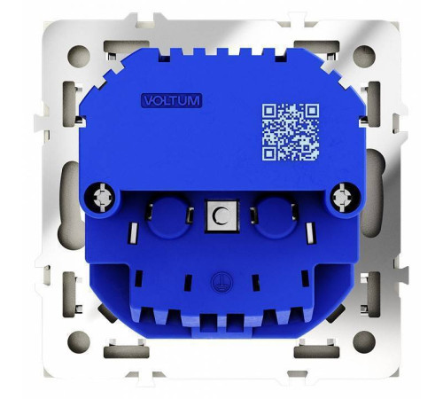 Розетка с заземлением, шторками и 2xUSB Type-A/C Voltum S70 VLS040504