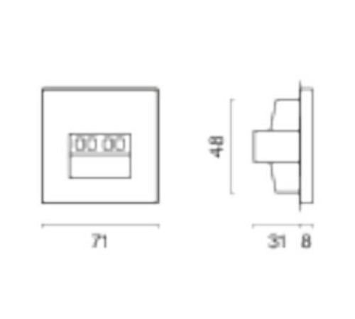 Розетка акустическая без рамки Voltum S70 VLS060305