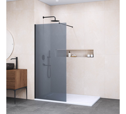 Душевая перегородка RGW WA-010B 900x1950 мм графитовое стекло черный 351001009-34